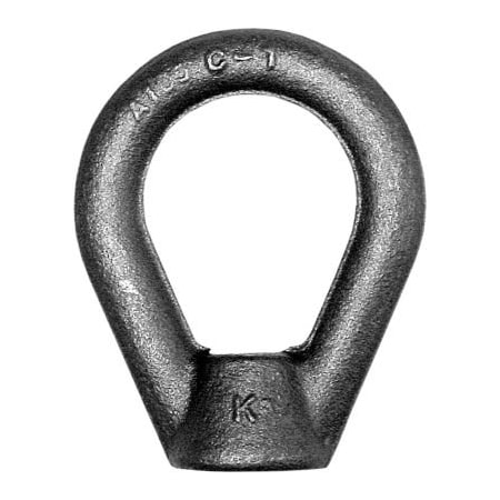 Ken Forging Oval Eye Nut, 3/8"-16 Thread Size, 5/8 in Thread Lg, Steel, Zinc Plated EN-3-2H-ZN